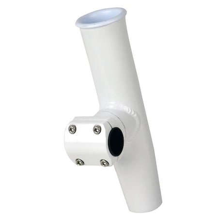Superjock Adjustable Mid Mount Rod Holder with Powder Coat Aluminum & Sleeve & Hex Key; OD White - 1.25 & 1.31 in. SU1531031